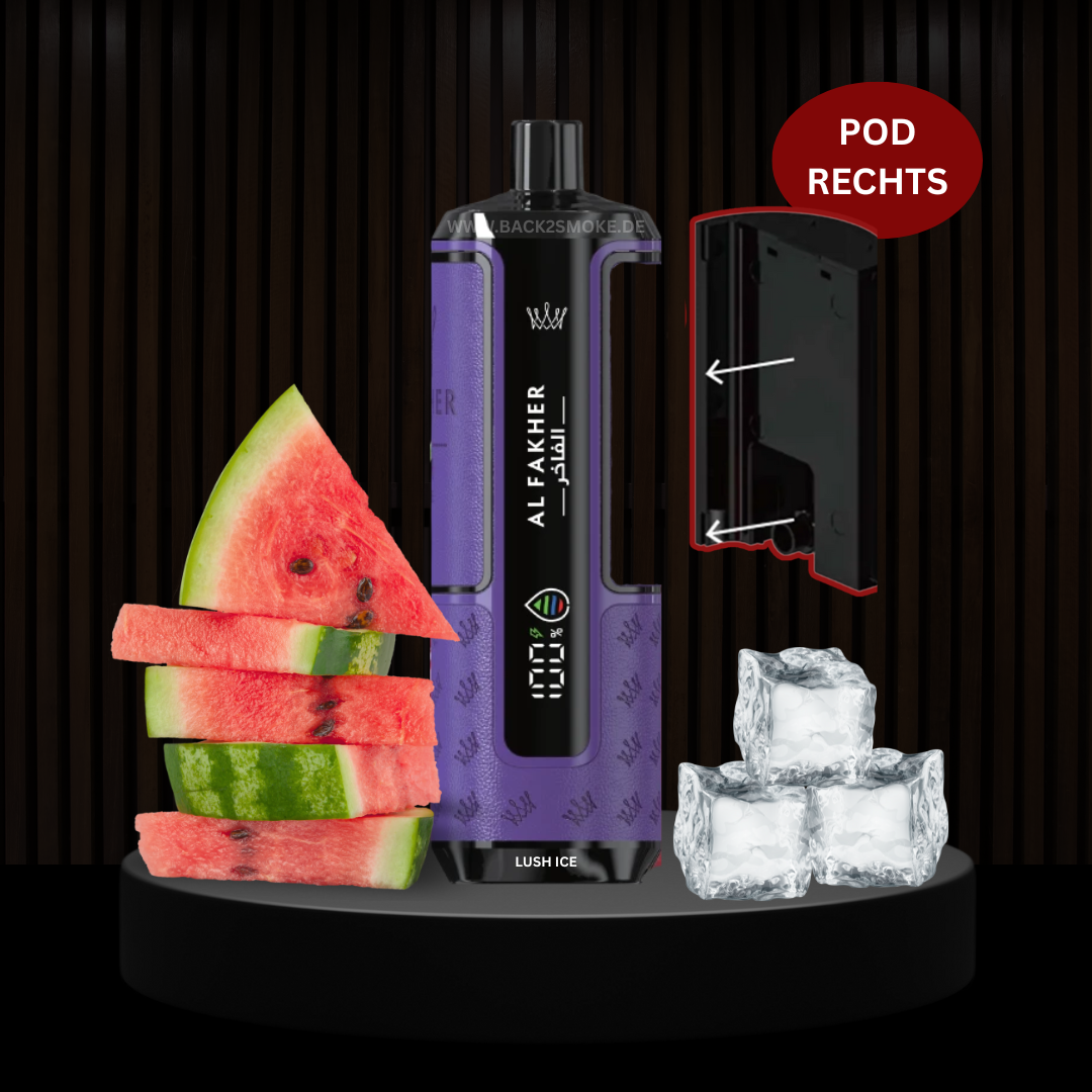 Al Fakher Hypermax 20.000 Züge Pod (Rechts) - Lush Ice