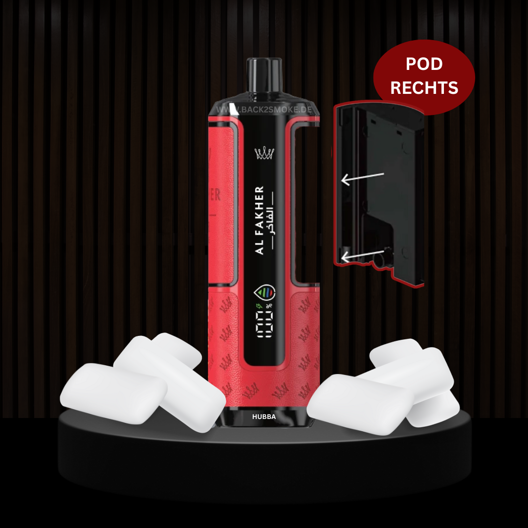 Al Fakher Hypermax 20.000 Züge Pod (Rechts) - Hubba