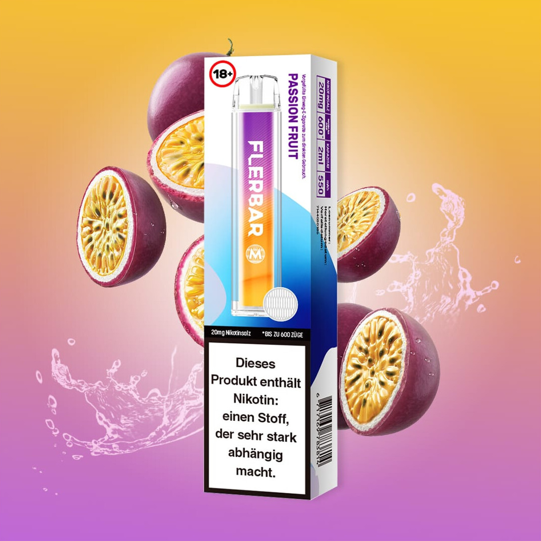 Flerbar 600 Einweg Vape 20mg - Passion Fruit