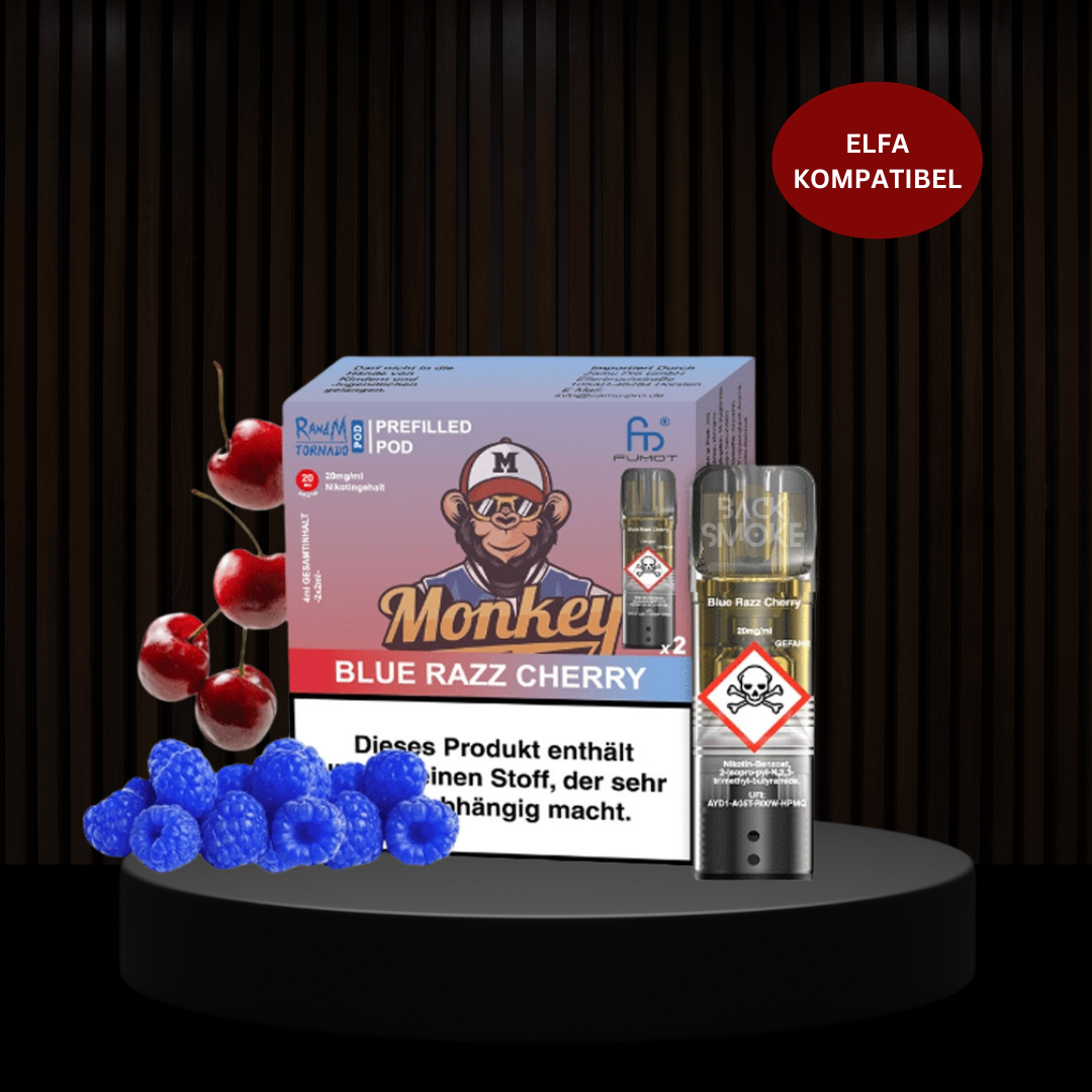 RandM Tornado Pods (2er) 20mg - Blue Razz Cherry