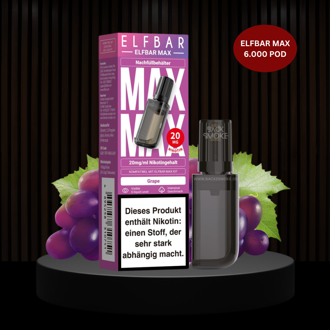 ELFBAR MAX 6.000 Züge Pod Grape 20mg
