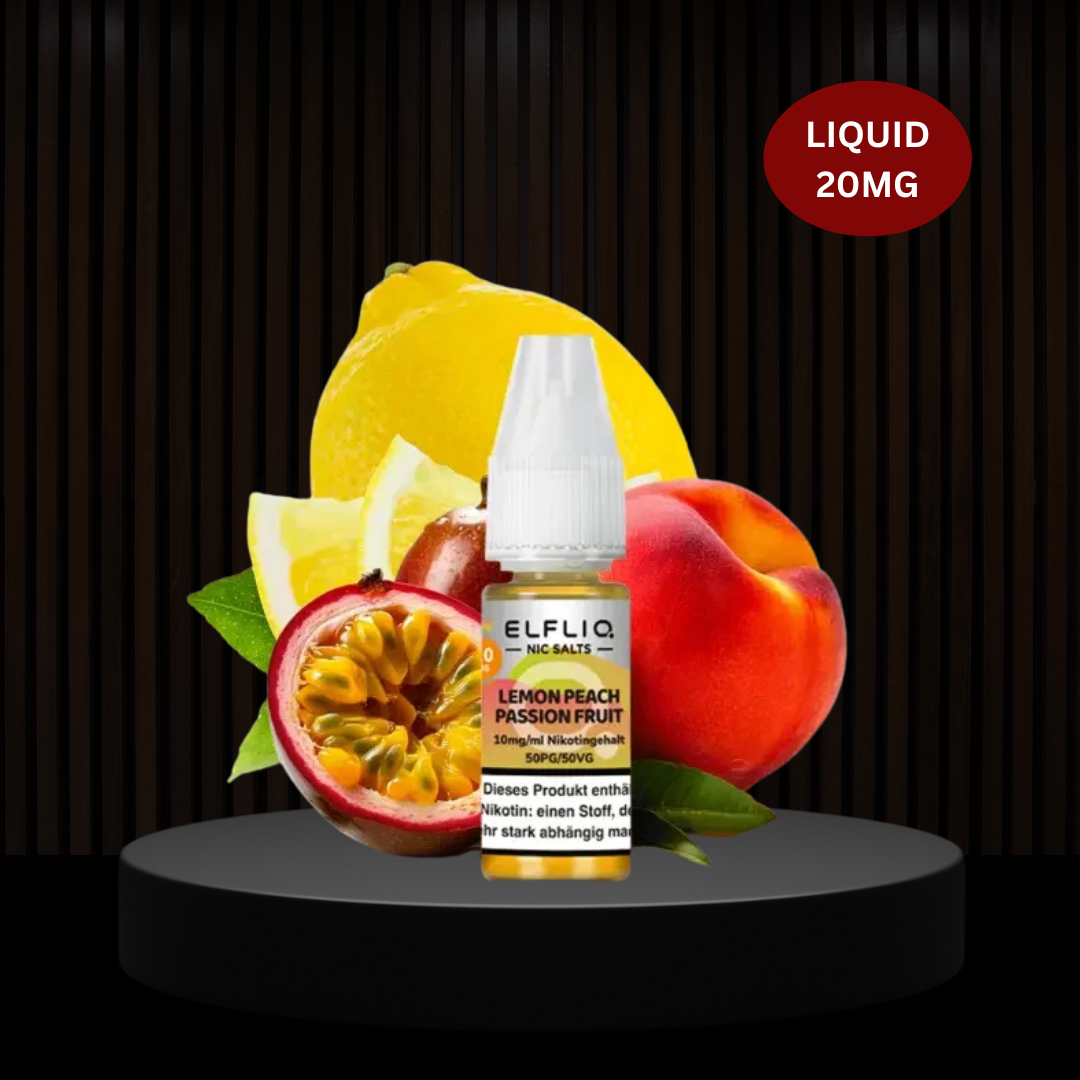 Elfbar Liquid 10ml - 20mg - Lemon Peach Passion Fruit