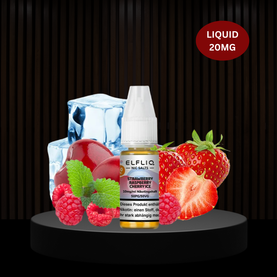 Elfbar Liquid 10ml - 20mg - Strawberry Raspberry Cherry Ice