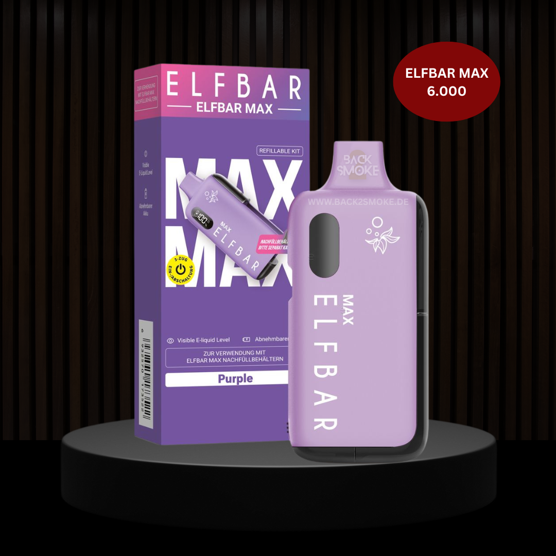 Elfbar Max Big Puff 6.000 Züge Akkuträger Purple