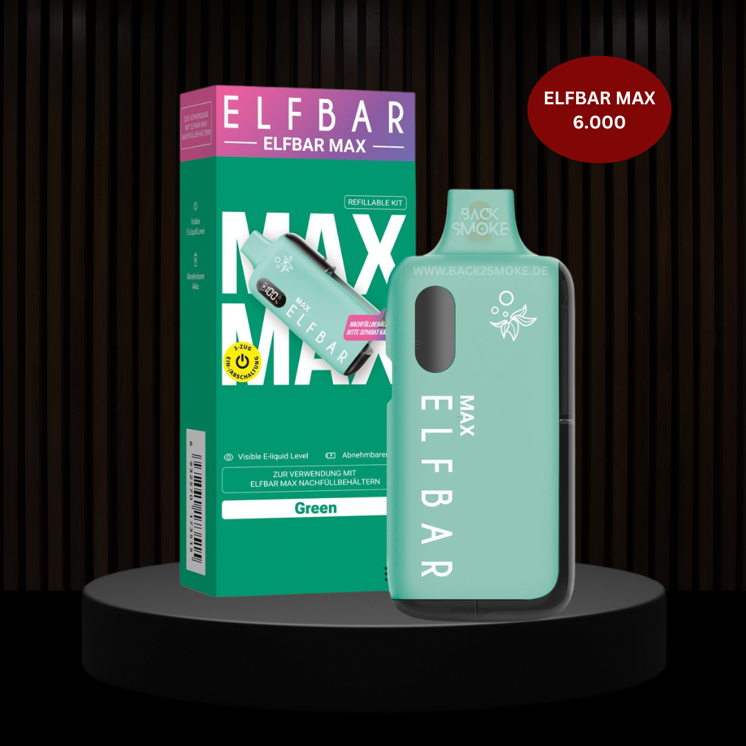 Elfbar Max Big Puff 6.000 Züge Akkuträger Green