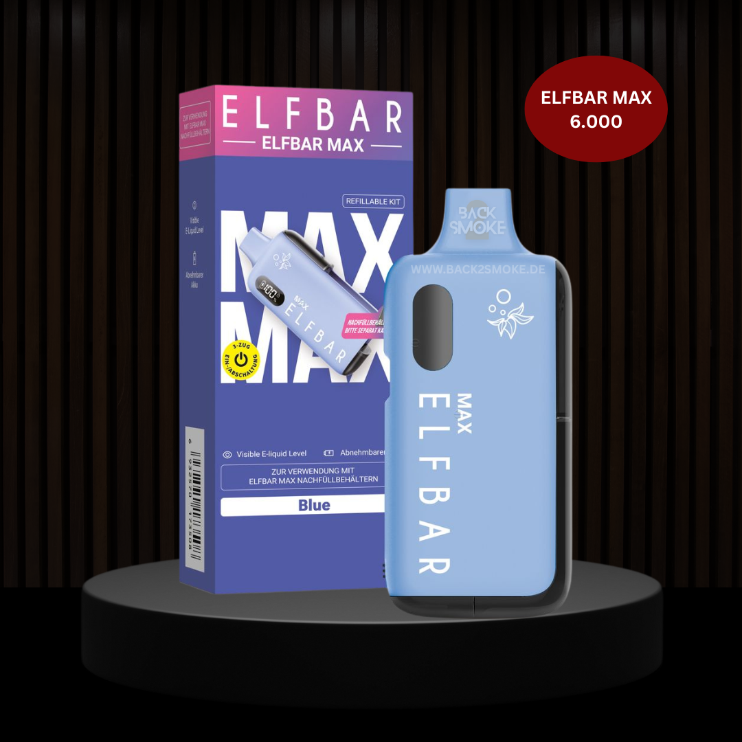 Elfbar Max Big Puff 6.000 Züge Akkuträger Blue