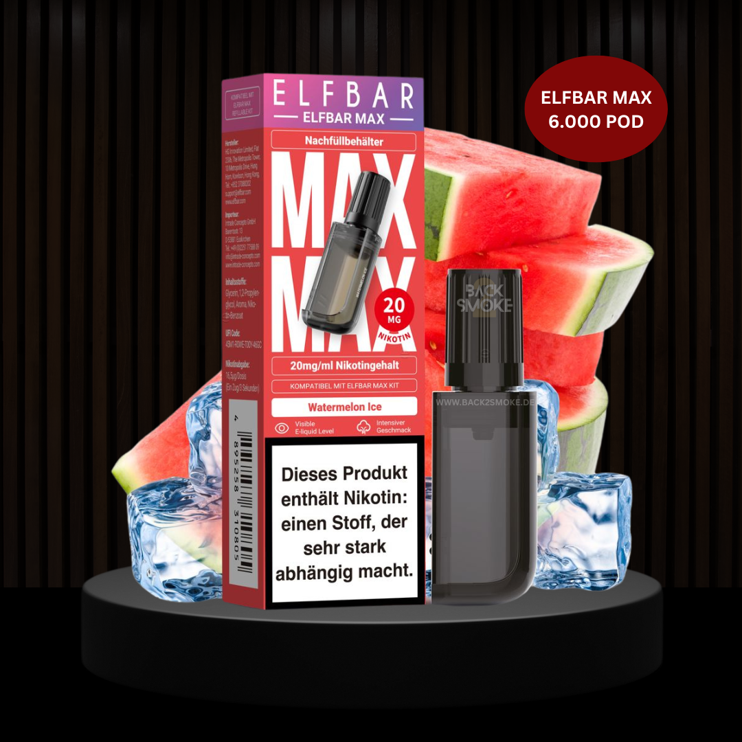 ELFBAR MAX 6.000 Züge Pod Watermelon Ice 20mg