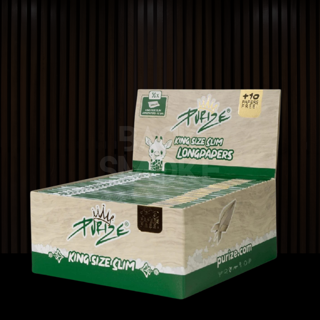 PURIZE King Size Slim Papers Unbleached Box | 1 Stück á 42 Blatt