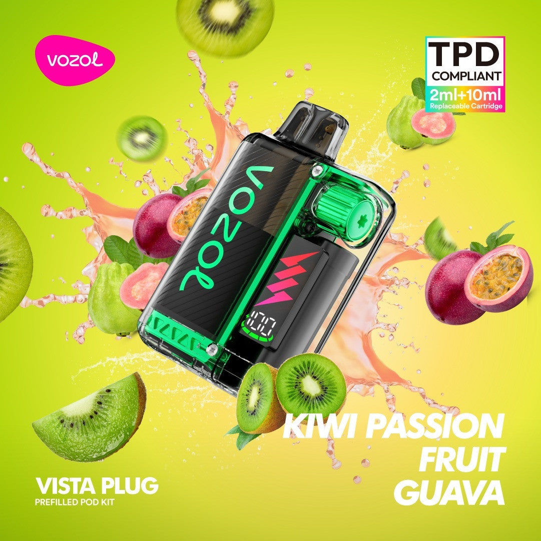 Vozol Vista Plug Starterkit 15000 Züge - Kiwi Passion Fruit Guava