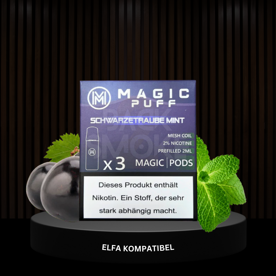 Magic Puff Pods (3er) 20mg - Schwarze Traube Mint