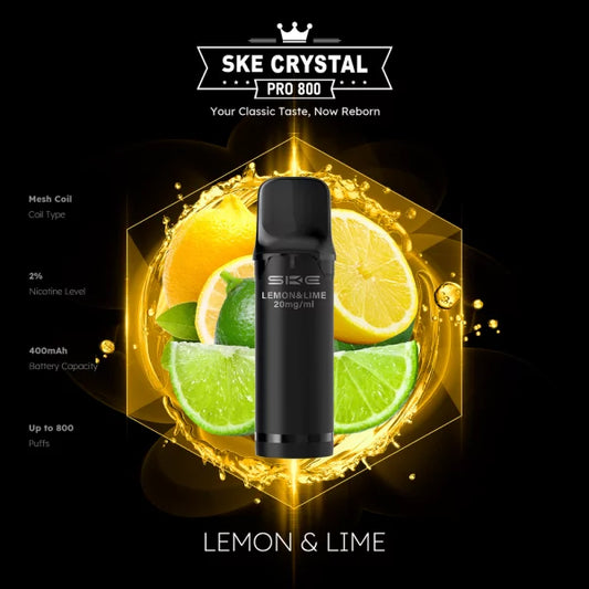Crystal Bar Pro Pods 800 Züge (2er Pack) 20mg - Lemon Lime