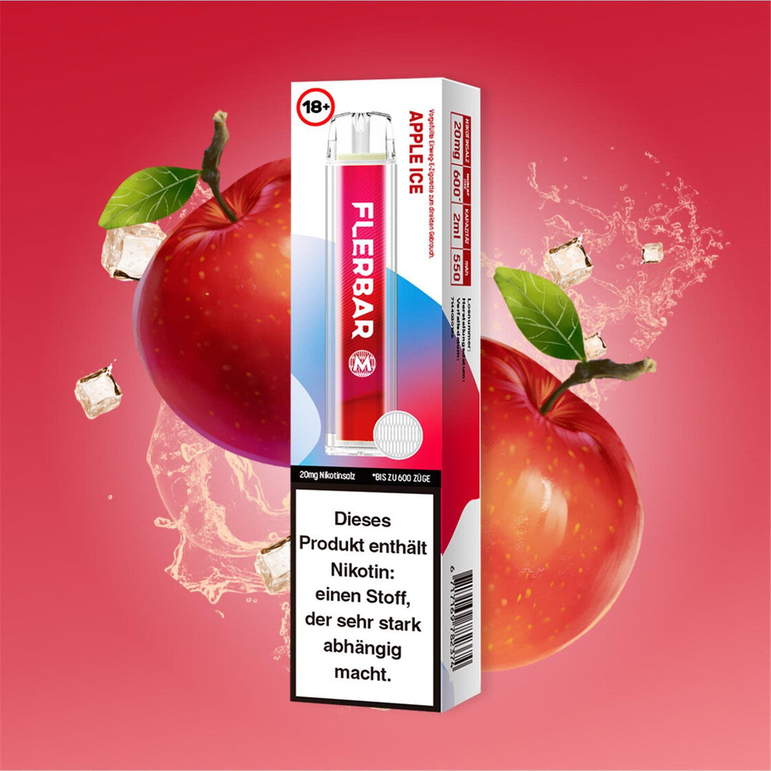 Flerbar 600 Einweg Vape 20mg - Apple Ice