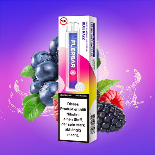 Flerbar 600 Einweg Vape 20mg - Blue Razz