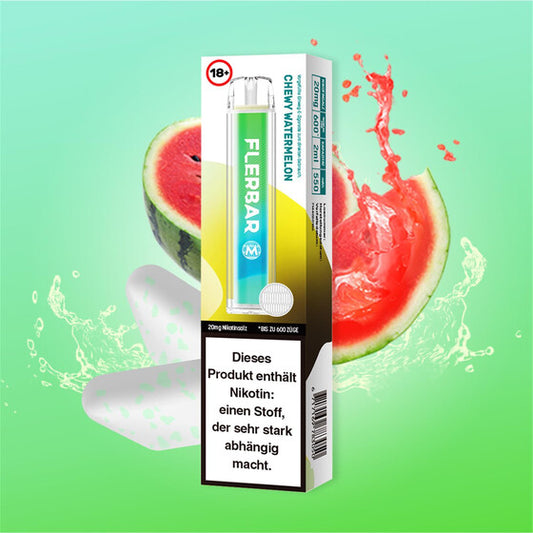 Flerbar 600 Einweg Vape 20mg - Chewy Watermelon