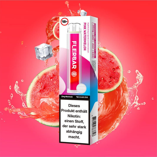 Flerbar 600 Einweg Vape 20mg - Pink Watermelon