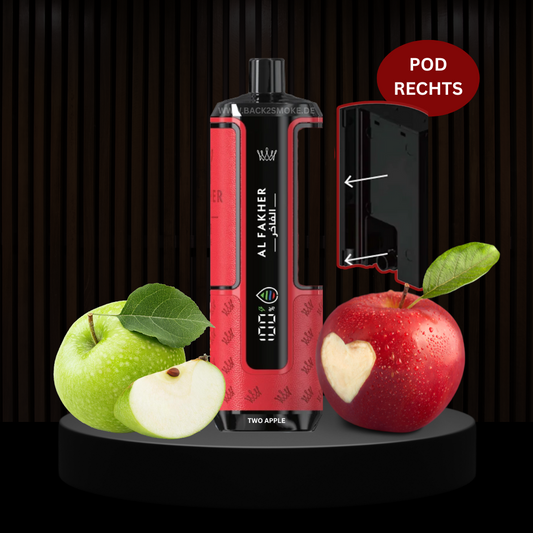 Al Fakher Hypermax 20.000 Züge Pod (Rechts) - Two Apple