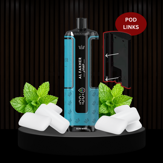 Al Fakher Hypermax 20.000 Züge Pod (Links) - Gum Mint