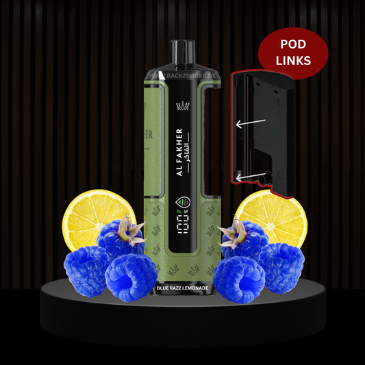 Al Fakher Hypermax 20.000 Züge Pod (Links) - Blue Razz Lemonade