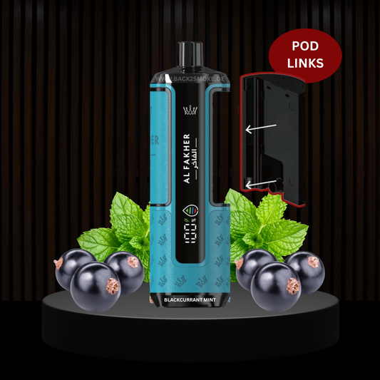 Al Fakher Hypermax 20.000 Züge Pod (Links) - Blackcurrant Mint