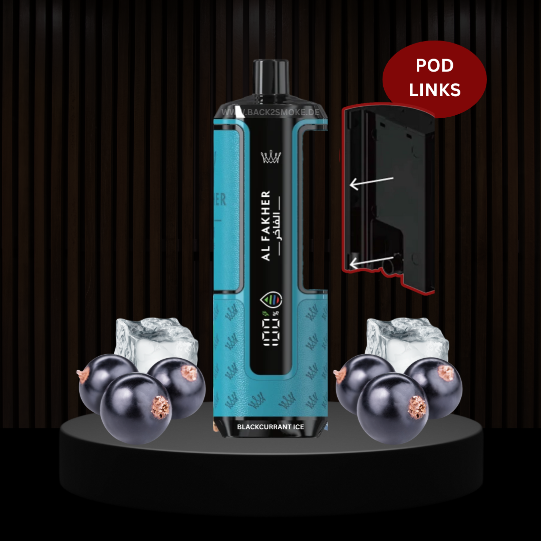Al Fakher Hypermax 20.000 Züge Pod (Links) - Blackcurrant Ice