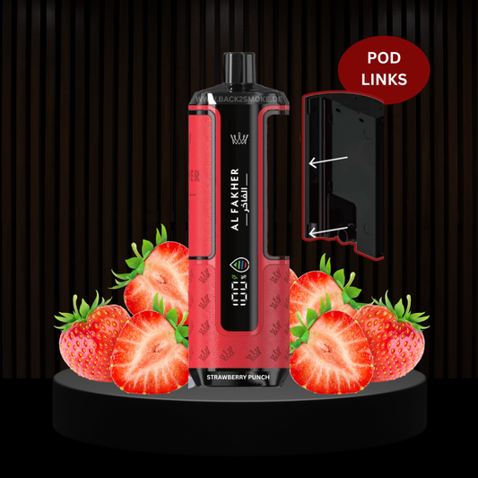 Al Fakher Hypermax 20.000 Züge Pod (Links) - Strawberry Punch