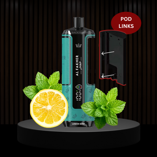 Al Fakher Hypermax 20.000 Züge Pod (Links) - Lemon Mint