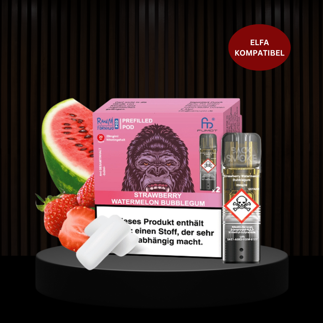 RandM Tornado Pods (2er) 20mg - Strawberry Watermelon Bubblegum