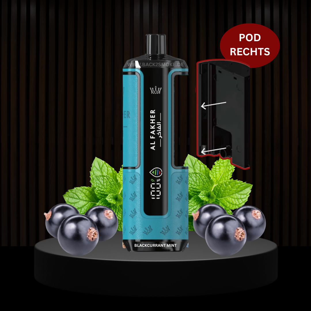Al Fakher Hypermax 20.000 Züge Pod (Rechts) - Blackcurrant Mint