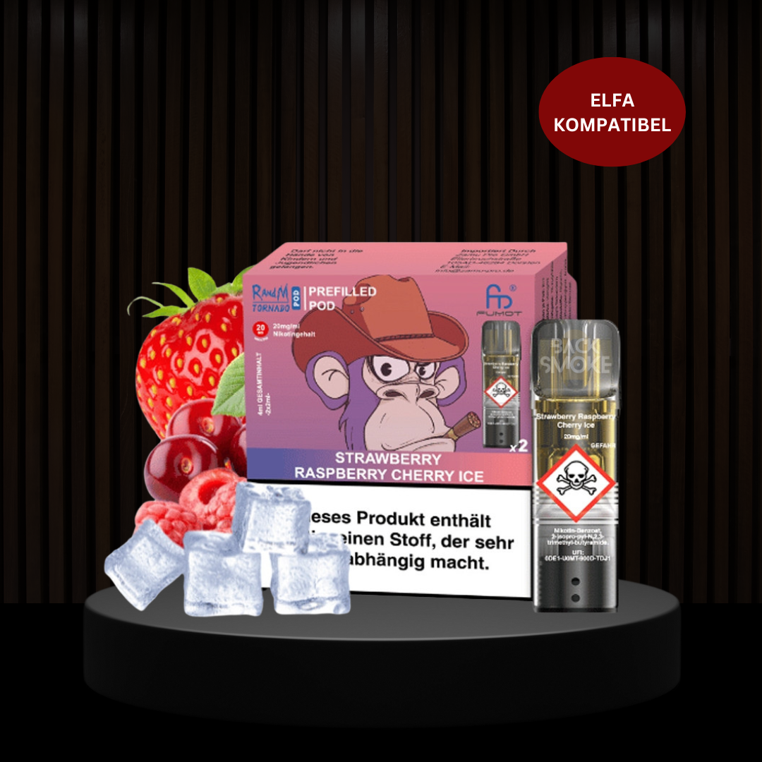 RandM Tornado Pods (2er) 20mg - Strawberry Raspberry Cherry Ice