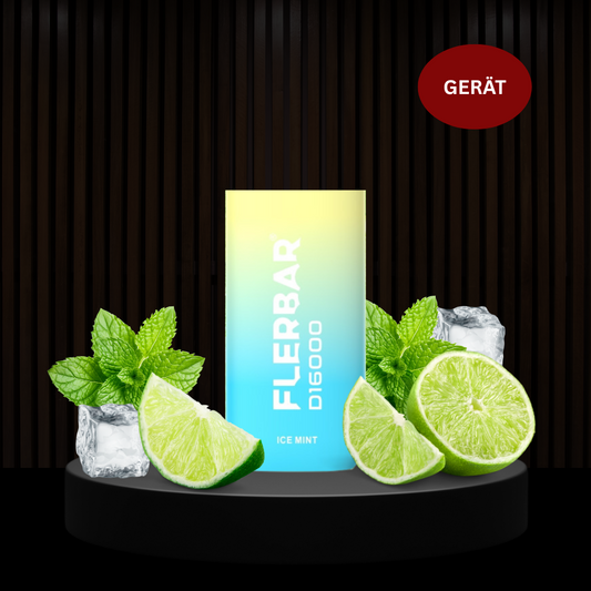 Flerbar D16.000 Züge 20mg Akkuträger - Ice Mint