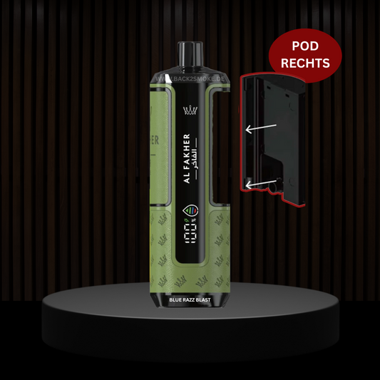 Al Fakher Hypermax 20.000 Züge Pod (Rechts) - Blue Razz Blast