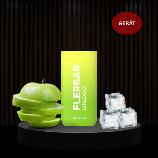 Flerbar D16.000 Züge 20mg Akkuträger - Apple Ice