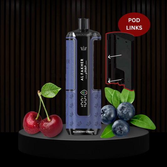Al Fakher Hypermax 20.000 Züge Pod (Links) - Blueberry Cherry
