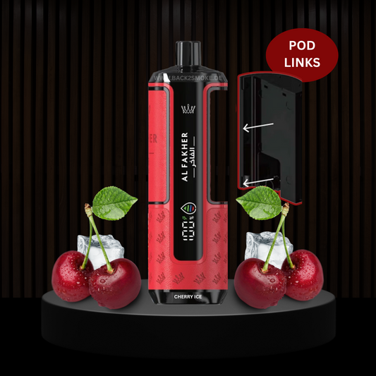 Al Fakher Hypermax 20.000 Züge Pod (Links) - Cherry Ice