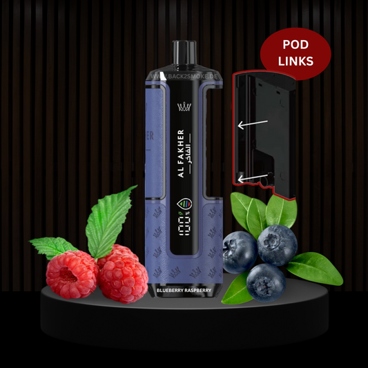 Al Fakher Hypermax 20.000 Züge Pod (Links) - Blueberry Raspberry