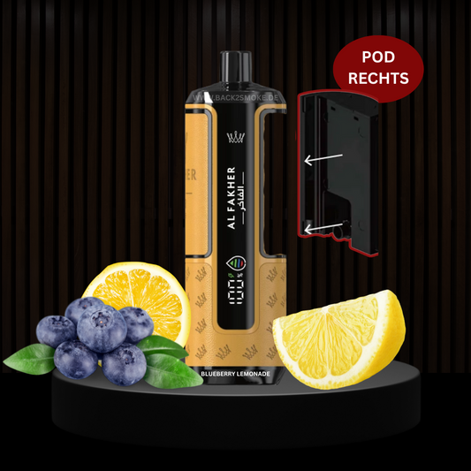 Al Fakher Hypermax 20.000 Züge Pod (Rechts) - Blueberry Lemonade