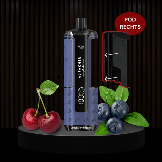 Al Fakher Hypermax 20.000 Züge Pod (Rechts) - Blueberry Cherry