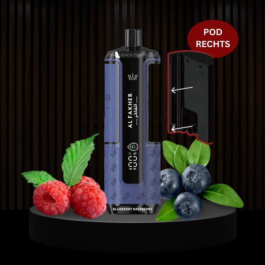 Al Fakher Hypermax 20.000 Züge Pod (Rechts) - Blueberry Raspberry