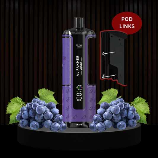 Al Fakher Hypermax 20.000 Züge Pod (Links) - Grape