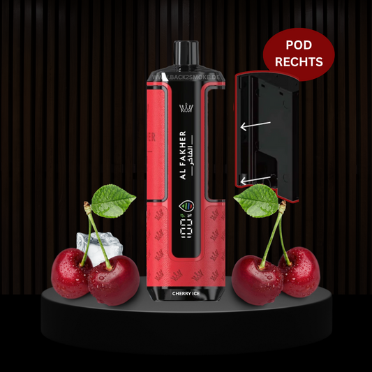 Al Fakher Hypermax 20.000 Züge Pod (Rechts) - Cherry Ice