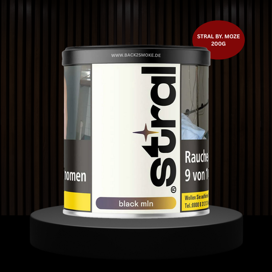 Stral Tobacco by. Moze Shisha 200g - Black MLN