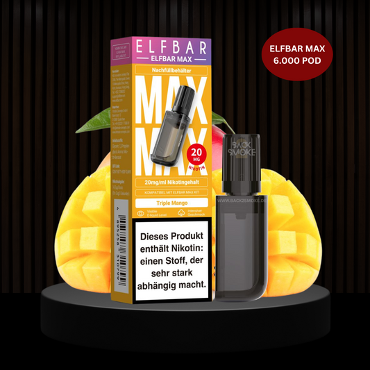 ELFBAR MAX 6.000 Züge Pod Triple Mango 20mg