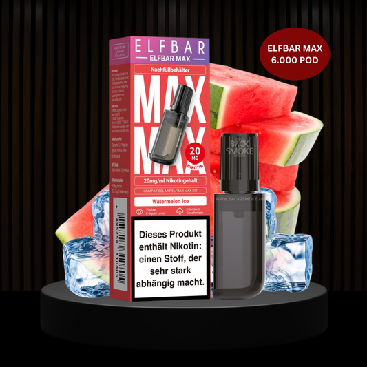ELFBAR MAX 6.000 Züge Pod Watermelon Ice 20mg