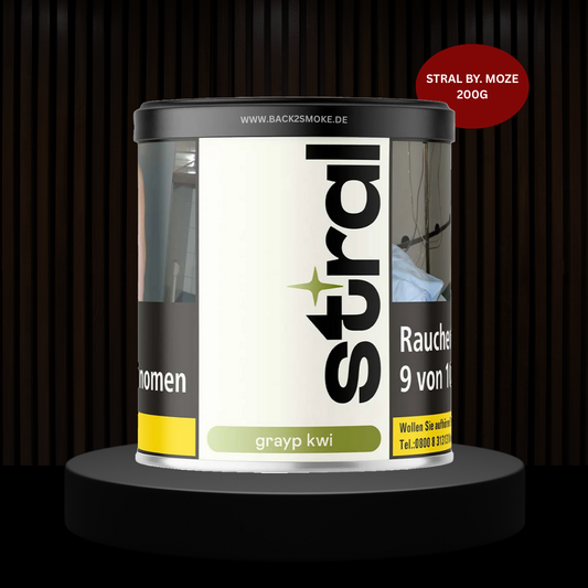 Stral Tobacco by. Moze Shisha 200g - Grayp Kiwi