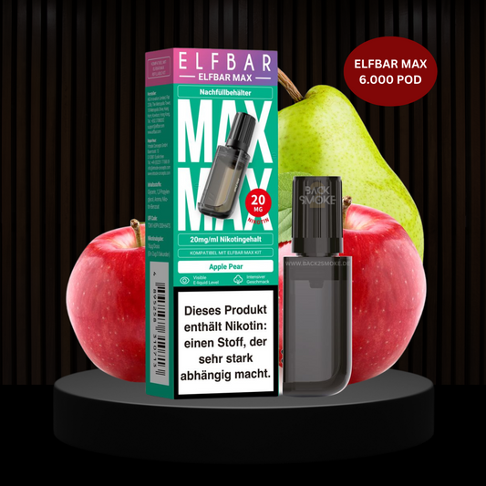 ELFBAR MAX 6.000 Züge Pod Apple Pear 20mg