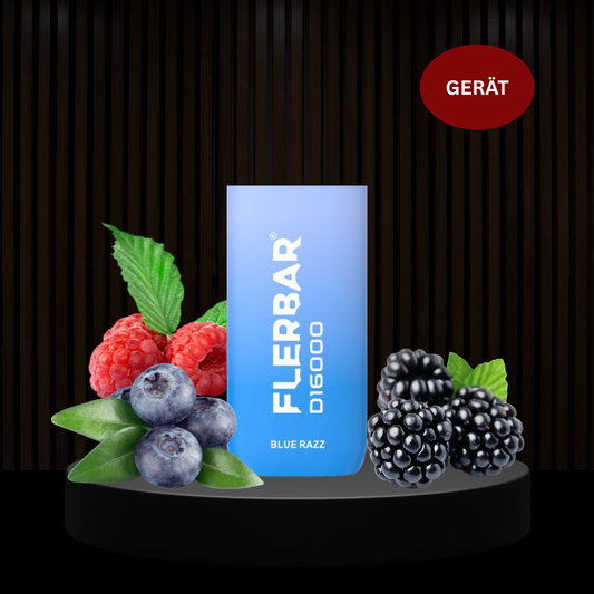 Flerbar D16.000 Züge 20mg Gerät - Blue Razz