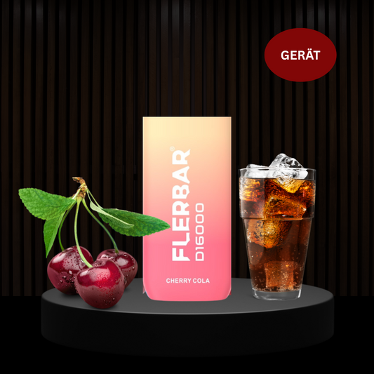 Flerbar D16.000 Züge 20mg Akkuträger - Cherry Cola