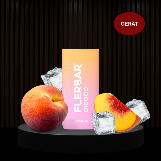 Flerbar D16.000 Züge 20mg Akkuträger - Peach Ice